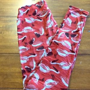 VGUC lularoe one size OS pelican bird leggings